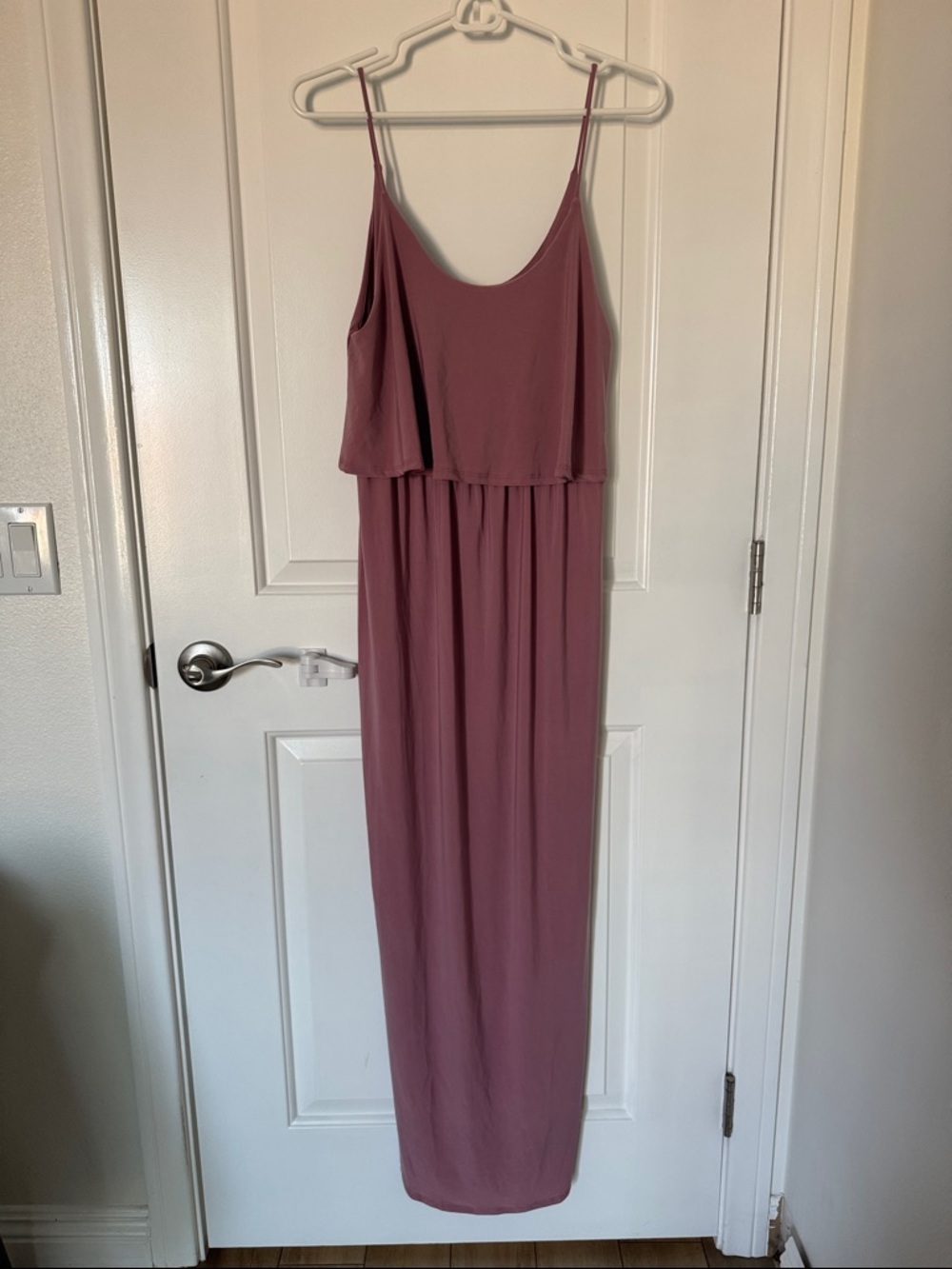 Hello MIZ Mauve Spaghetti-Strap Maxi Dress Maternity/Nursing dress